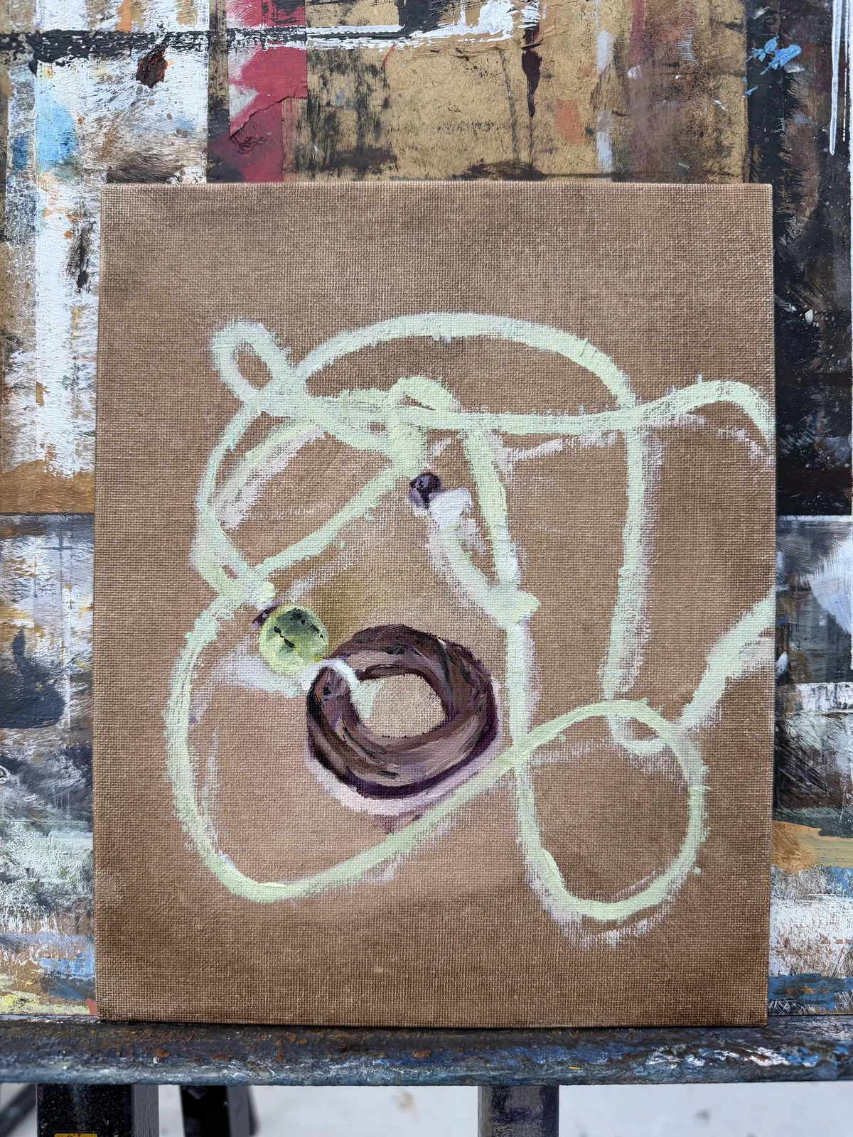 Pendant painted in inverted colors
