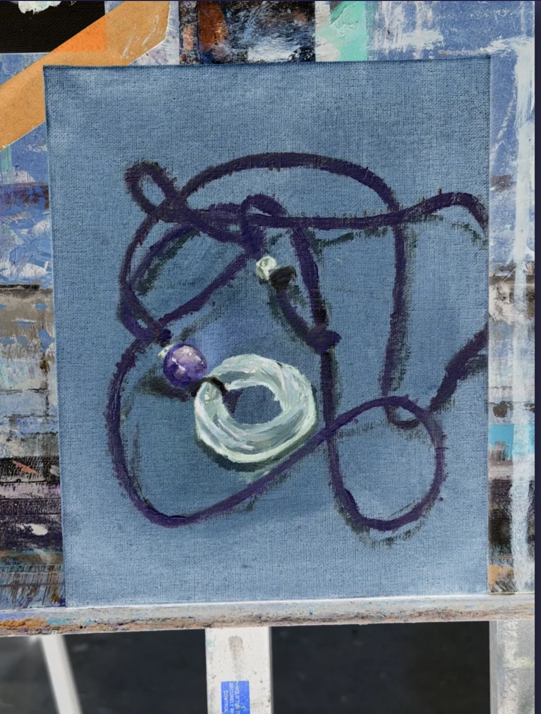 The same pendant painting, digitally inverted back to true colors